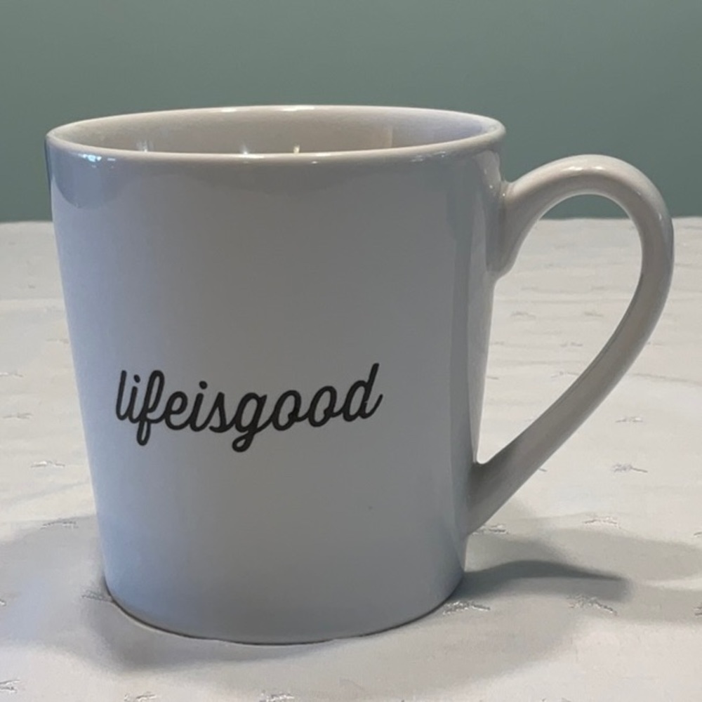 Life is Good Large Ceramic Mug Let’s Stay Home - Picture 2 of 5